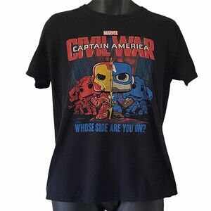 Funko Pop Captain America Civil War T-Shirt Marvel Collectors Corp Size Medium
